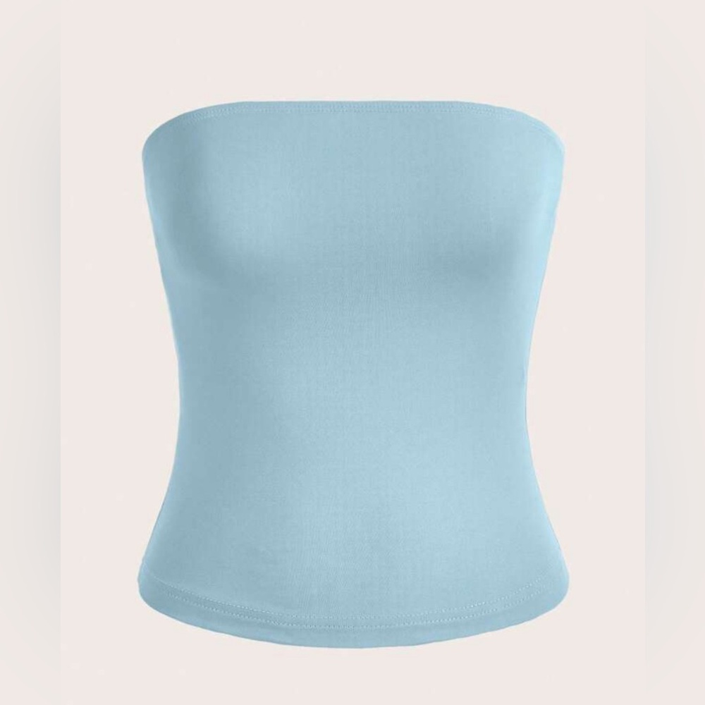 baby blue tube top